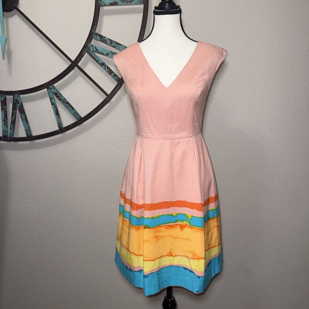Anthropologie Tracy Reese Dress 0 NWT $178 Sleeveless Fit & Flare Malibu Paint